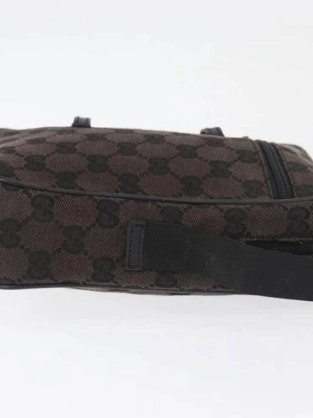GUCCI GG Canvas Shoulder Bag Black Silver 018 1619 Auth 180727